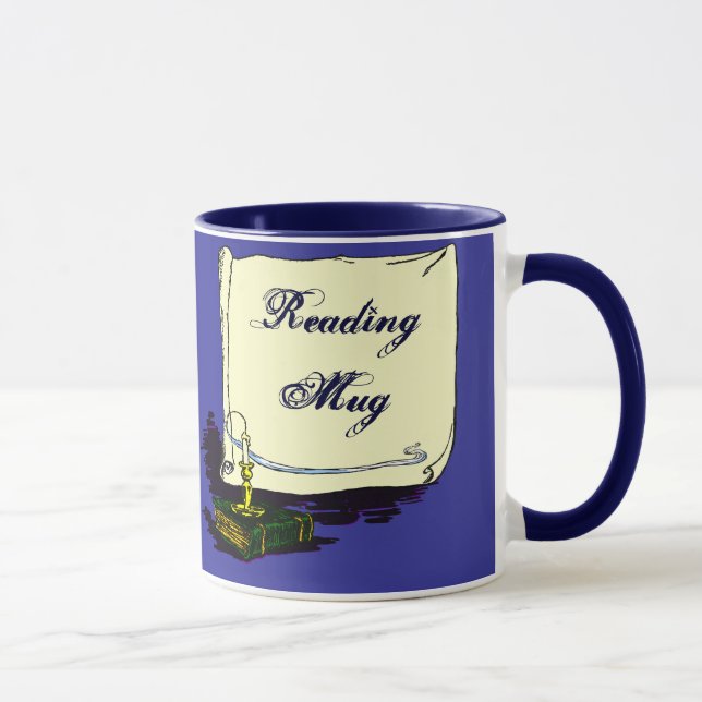 Reading Mug Vintage Book with Candle (Right)