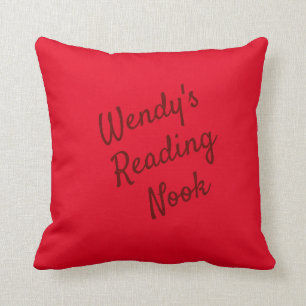 Reading Nook Cushion, Vibrant Red Throw Pillow