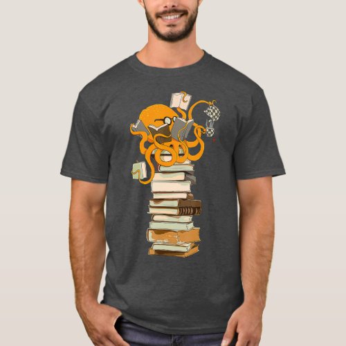 Reading Octopus tea coffee and books gift T_Shirt