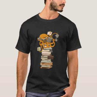 Reading Octopus Tea Coffee And Books Gift T-Shirt