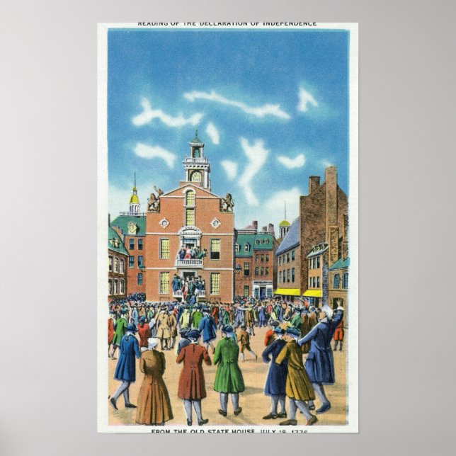 Reading of the Declaration of Independence Poster (Front)