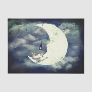 Reading on the Moon Tissue Paper