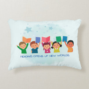 Reading Opens Up New Worlds Accent Pillow