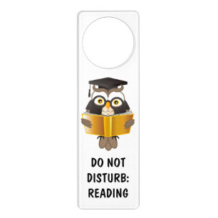 Reading Owl Do Not Disturb Door Hanger