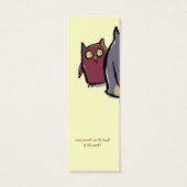 reading owls customizable bookmark (Back)