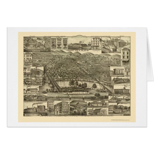 Reading, PA Panoramic Map - 1881 Cards (Front Horizontal)