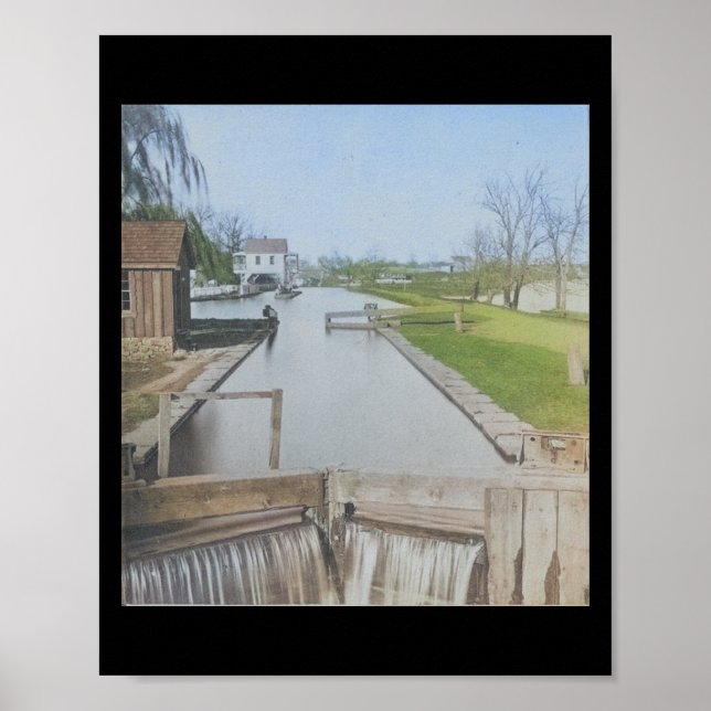 Reading PA Schuylkill River Canal Lock Poster (Front)