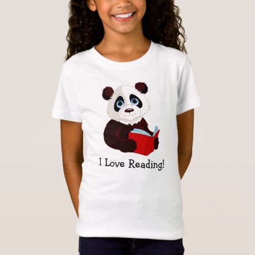 Reading Panda Design Clothing T_Shirt