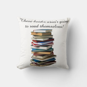 Reading past bedtime throw pillow