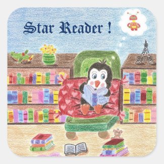 Reading penguin , Star Reader , reward stickers