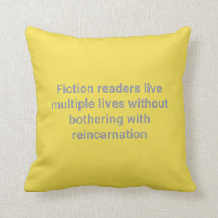 reading pillow, book lovers pillow, gray, yellow throw pillow