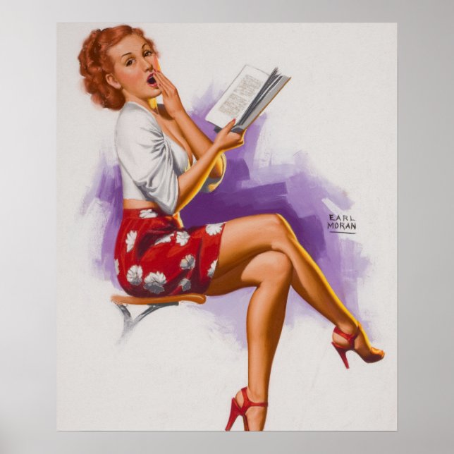 Reading  Pin Up Art Poster (Front)