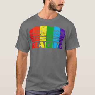 Reading Pride  Reading LGBT Gift LGBTQ Supporter T T-Shirt