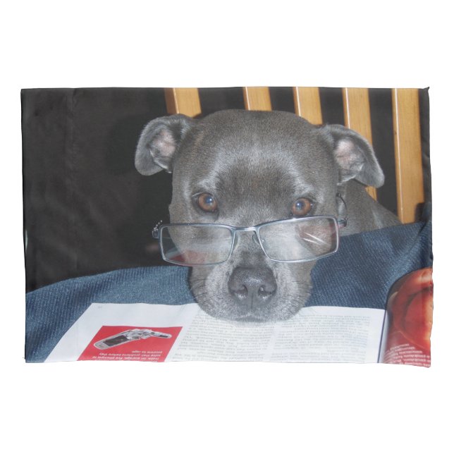 Reading Puppy Pillowcase (Front)