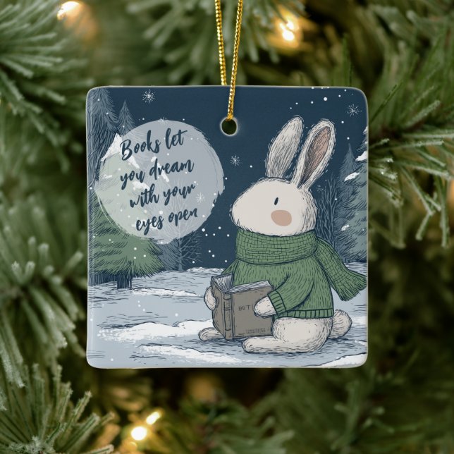 Reading Quote Ornament for Book Lovers (Tree)