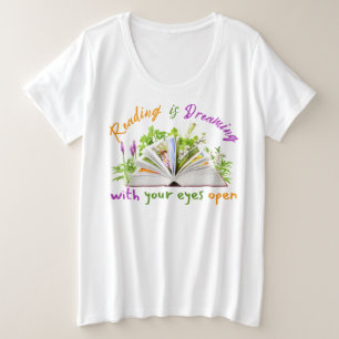 Reading Quote Plus Size Tee – Book Lover Shirt