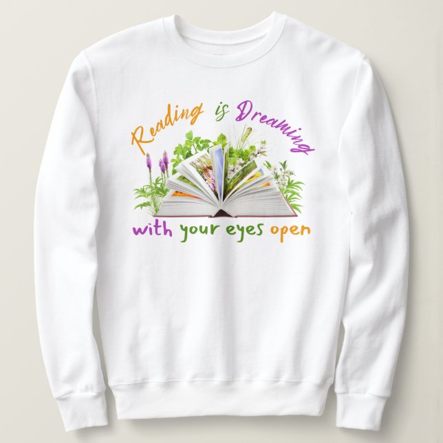 Reading Quote Women’s Sweatshirt – Cozy Book Lover (Design Front)