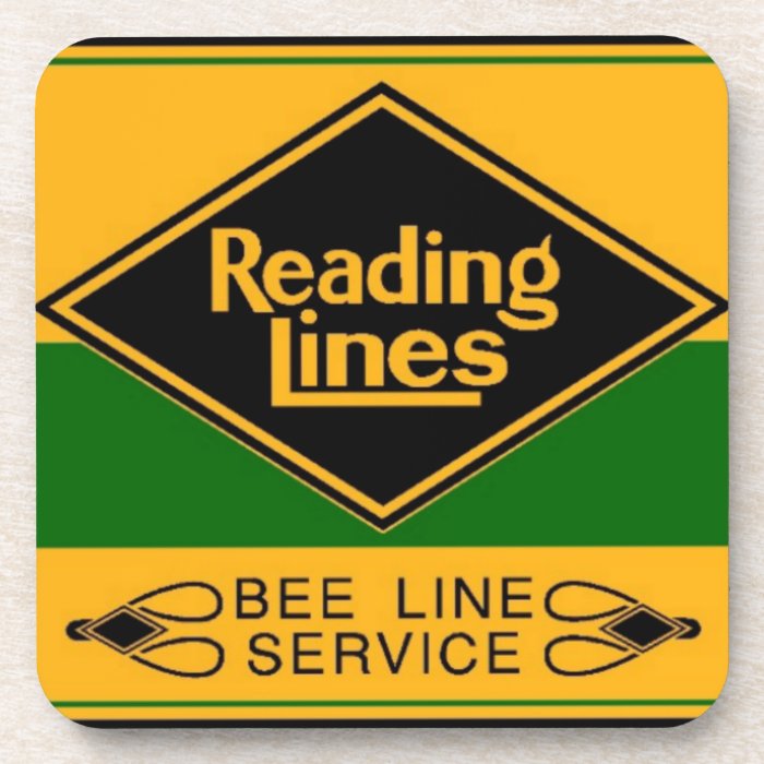 Reading Railroad,Bee Line Service Cork Coasters