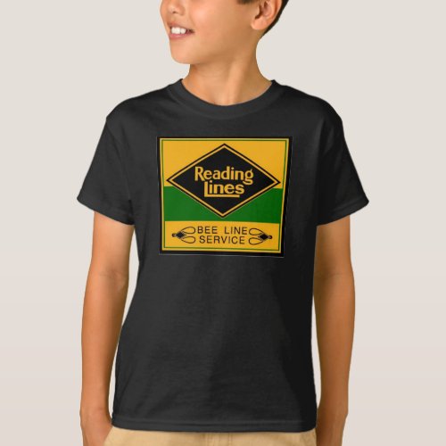 Reading Railroad Bee Line Service Kids T_Shirts
