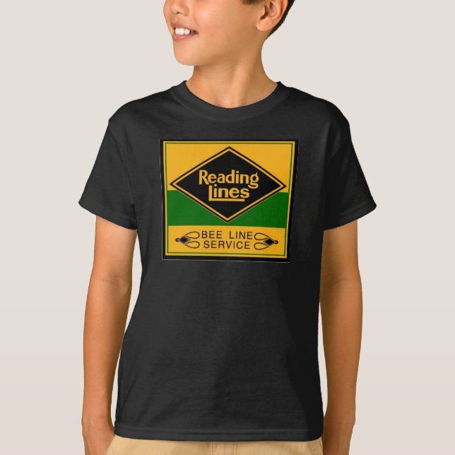 Reading Railroad Bee Line Service Kids T-Shirts (Front)