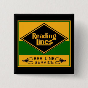 Reading Railroad, Bee Line Service Pinback Button