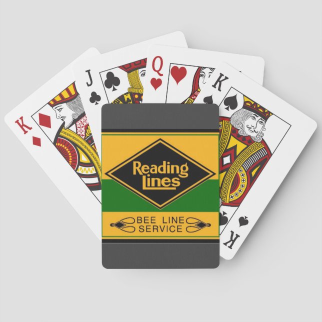 Reading Railroad,Bee Line Service Poker Cards (Back)