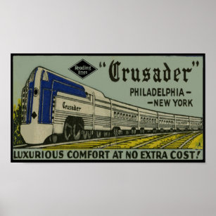 Reading Railroad Crusader 1937 Poster