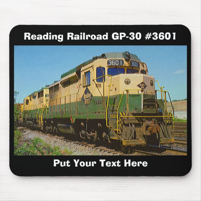 Reading Railroad GP-30 #3601 Custom Mousepad (Front)