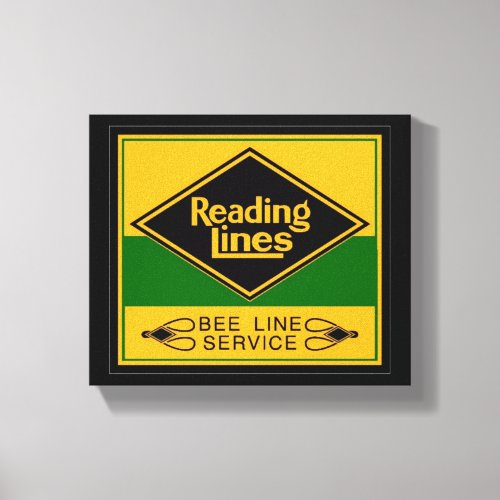 Reading Railroad Lines Bee Line Service Canvas Print