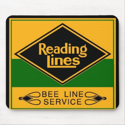 Reading Railroad Lines Bee Line Service Mouse Pad