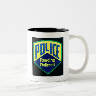 Reading Railroad Police Patch Two-Tone Coffee Mug