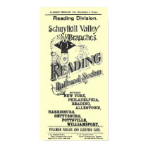 Reading Railroad System Timetable Cover 1894 Poster Reading Railroad System Timetable Cover 1894 Poster