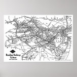 Reading Railway System Map Poster at Zazzle
