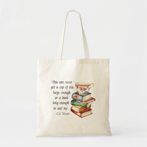 Reading Reader Book Long Enough CS LEwis T_Shirt Tote Bag