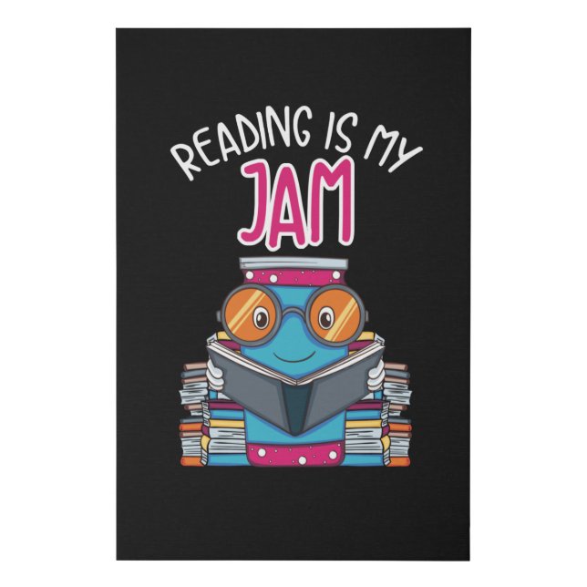 Reading - Reading Is My Jam Faux Canvas Print (Front)