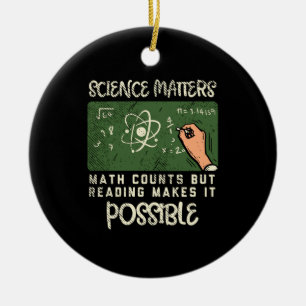 Reading - Reading Makes It Possible Ceramic Ornament