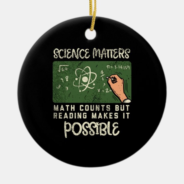 Reading - Reading Makes It Possible Ceramic Ornament (Front)