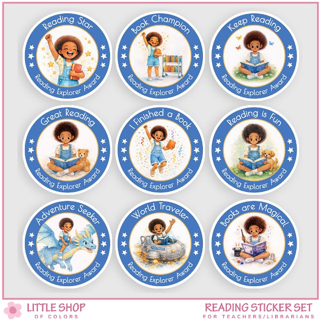 Reading Reward for Kids Teacher Classroom Award Sticker (Creator Uploaded)