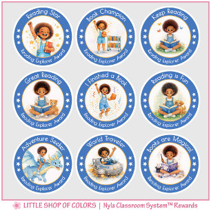 Reading Reward for Kids Teacher Classroom Award Sticker