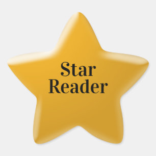 Reading Reward Gold Star Sticker for Teachers