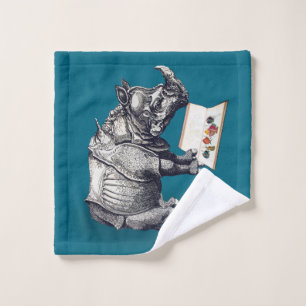 Reading Rhinoceros loves books Wash Cloth