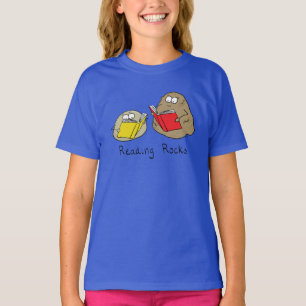 Reading Rocks Funny Book Kid's Girl's T-Shirt