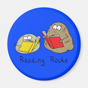 Reading Rocks Funny Kids Magnet