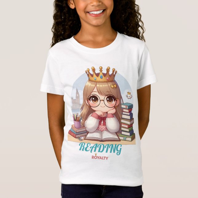 Reading Royalty – Empowering Young Book Lovers T-Shirt (Front)