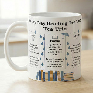 Reading Tea Steeping Guide for Rainy Days Coffee Mug