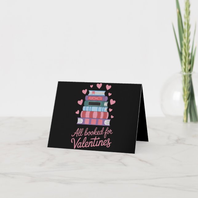 Reading Teacher All Booked for Valentine's Day Card (Front)