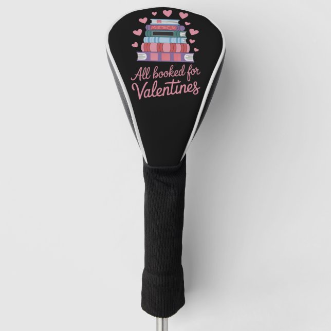 Reading Teacher All Booked for Valentine's Day Golf Head Cover (Front)
