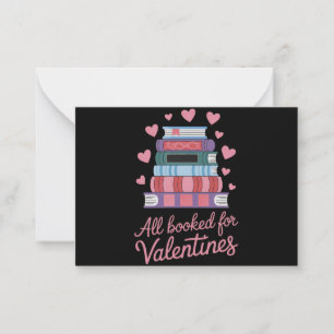Reading Teacher All Booked for Valentine's Day Note Card