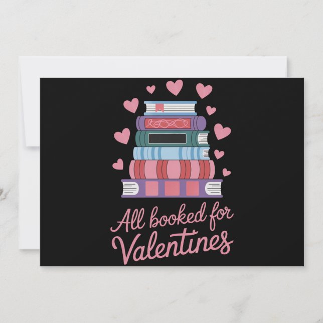 Reading Teacher All Booked for Valentine's Day Thank You Card (Front)