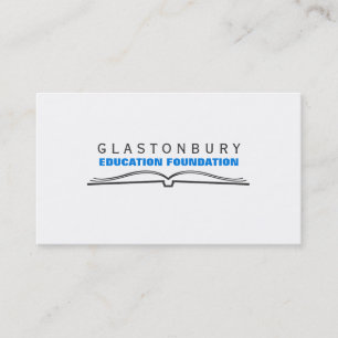 Reading Teacher Book Logo Educational Business Card